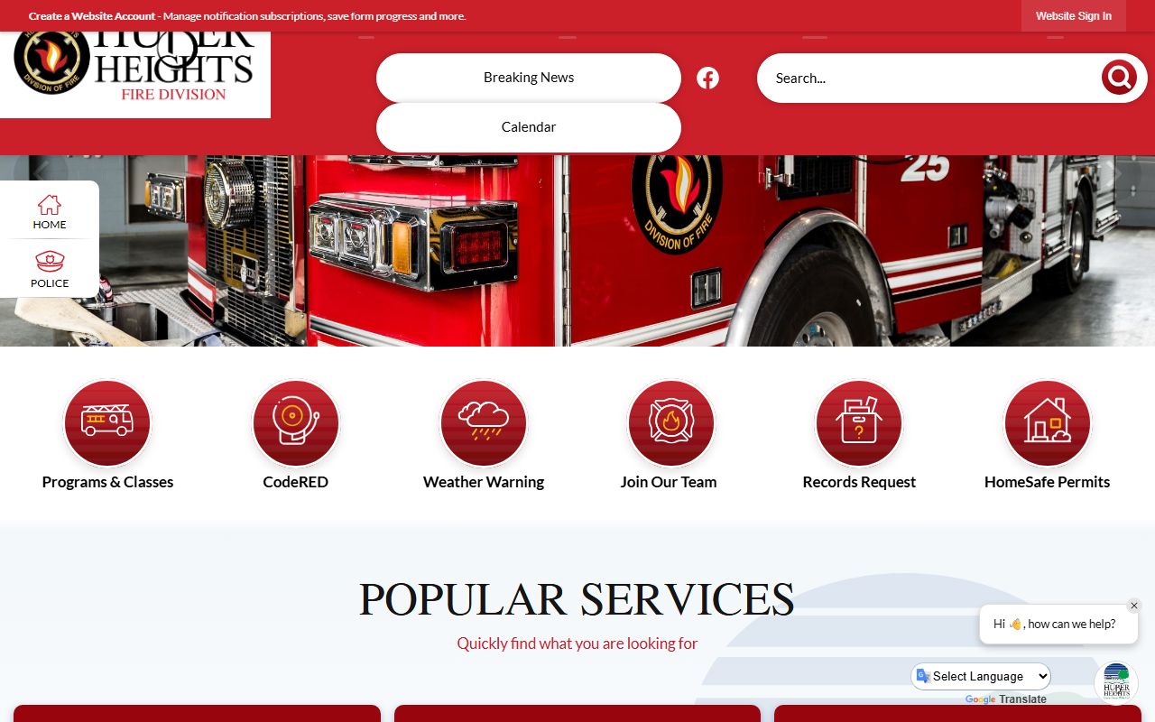 Huber Heights phone directory city website